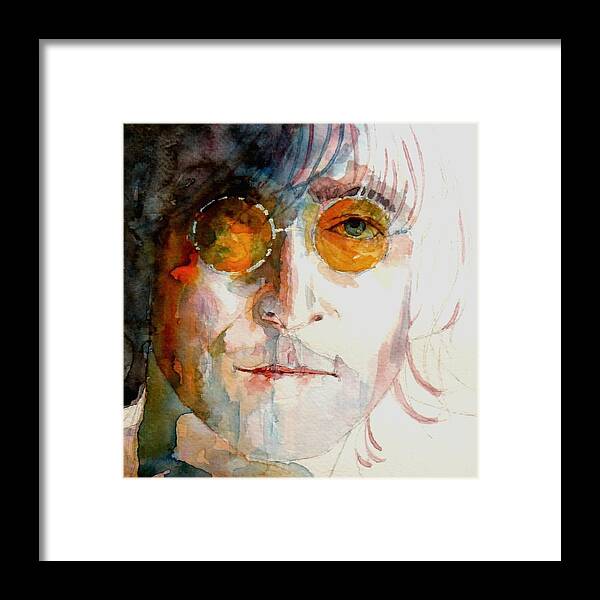 John Lennon Framed Print featuring the painting John Winston Lennon by Paul Lovering