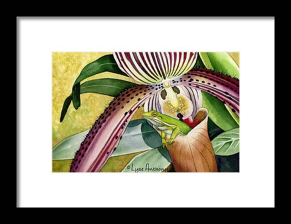 Frog Framed Print featuring the painting Joie De Vivre by Lyse Anthony