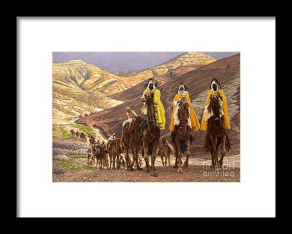Christmas Framed Print featuring the painting Journey of the Magi by Tissot