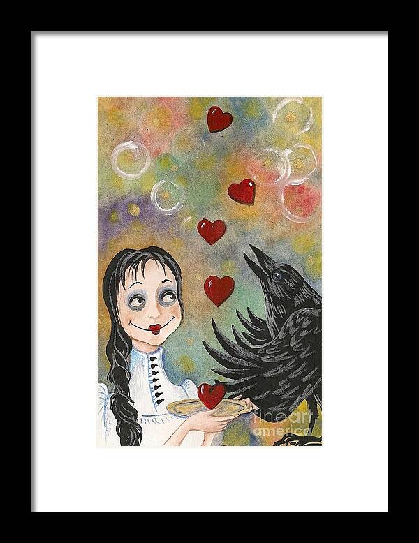 Print Framed Print featuring the painting Juggler of the Hearts by Margaryta Yermolayeva