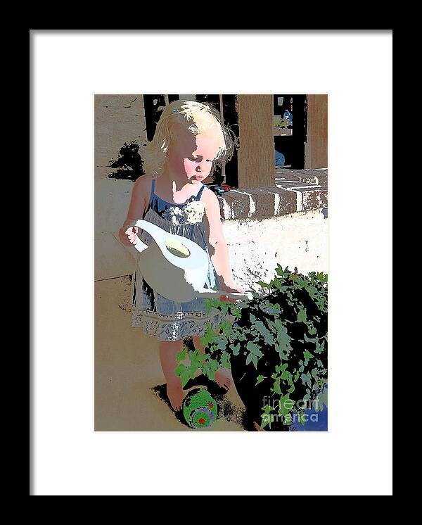 Children Framed Print featuring the photograph Julia 2 by Marsha Young