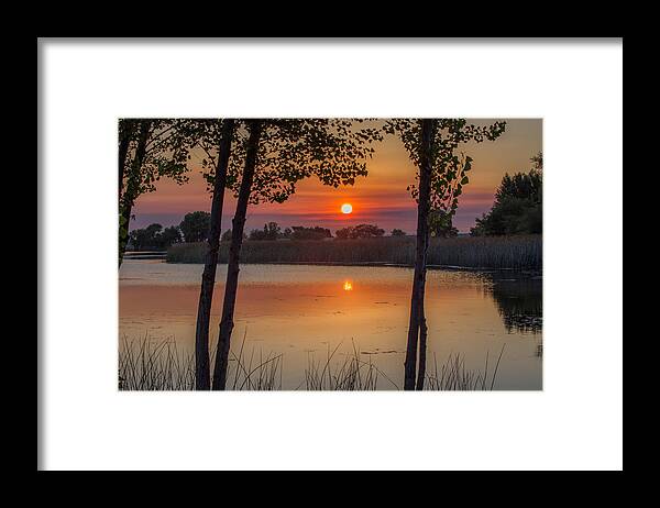Landscape Framed Print featuring the photograph July Sunrise by Marc Crumpler