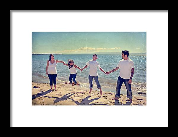 Alameda Beach Framed Print featuring the photograph Jump for Joy by Laurie Search