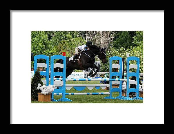 Equestrian Framed Print featuring the photograph Jumper2 by Janice Byer