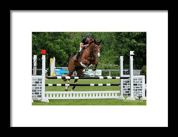 Equestrian Framed Print featuring the photograph Jumper5 by Janice Byer