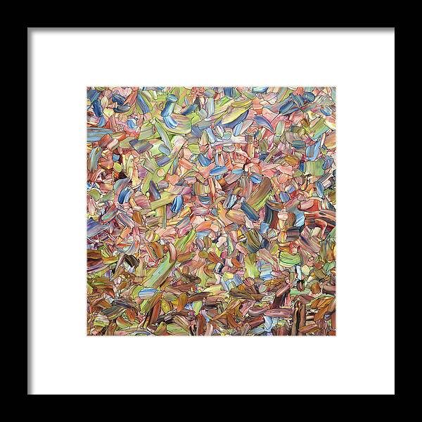 Abstract Framed Print featuring the painting June - Square by James W Johnson