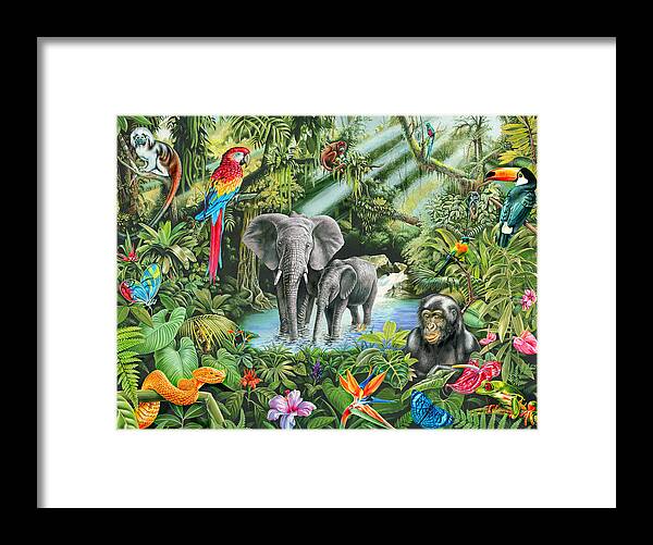 Animal Framed Print featuring the photograph Jungle by MGL Meiklejohn Graphics Licensing