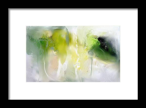 Green Framed Print featuring the digital art Juniper Brush by Davina Nicholas