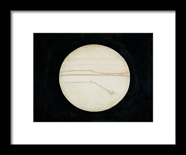 Jupiter Framed Print featuring the photograph Jupiter Observed In 1860 by Royal Astronomical Society/science Photo Library