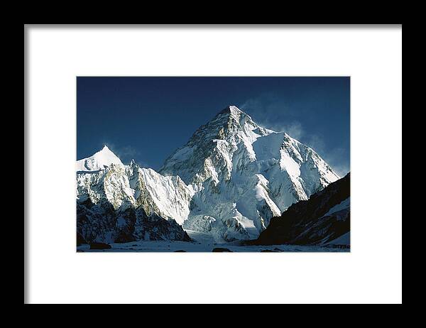 00260216 Framed Print featuring the photograph K2 At Dawn by Colin Monteath