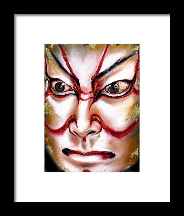 Kabuki Framed Print featuring the painting KABUKI one by Hiroko Sakai
