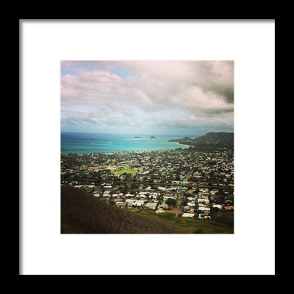 Hawaii Framed Print featuring the photograph Kailua Town #kailua #oahu #hawaii by Brian Governale