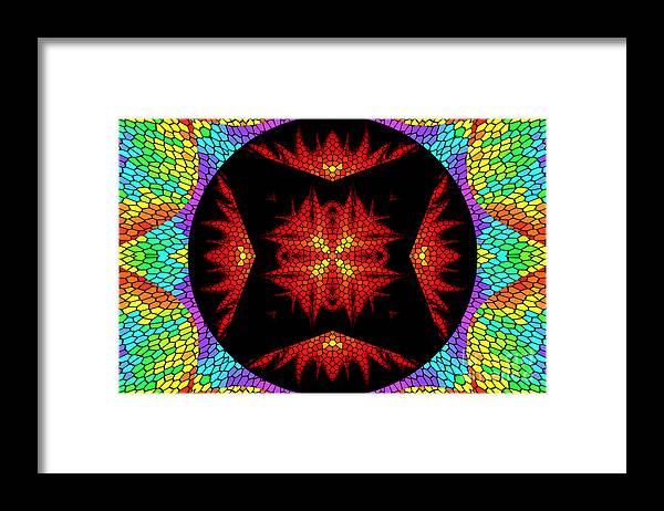 Kaleidoscope Framed Print featuring the digital art Kaleidoscope 2 by Loic GIRAUD