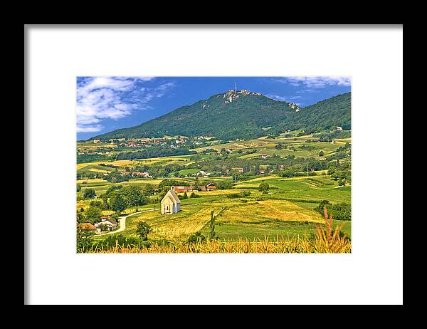 Croatia Framed Print featuring the photograph Kalnik mountain green hills scenery by Brch Photography