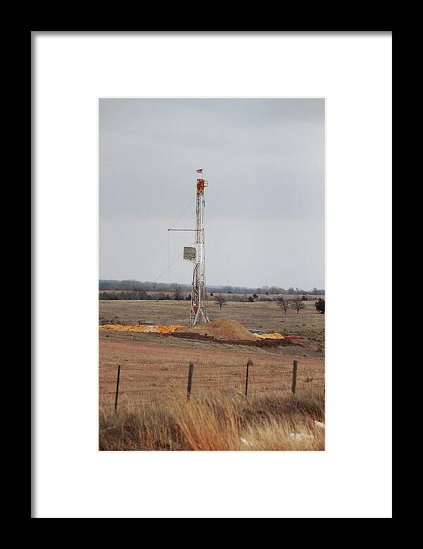 Oil Framed Print featuring the photograph Kansas Pride by Jason Drake