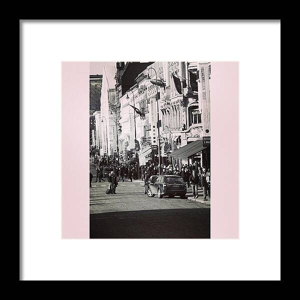  Framed Print featuring the photograph Karl Johans Gate, Oslo by Kiko Bustamante