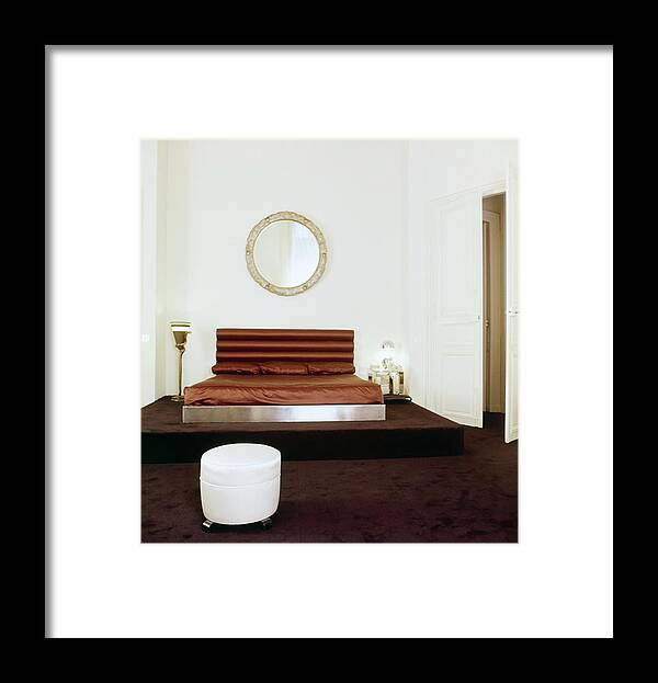Interior Framed Print featuring the photograph Karl Lagerfeld's Bedroom by Horst P. Horst