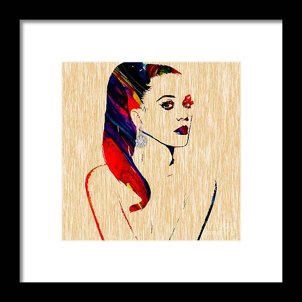 Katy Perry Framed Print featuring the mixed media Katy Perry Collection by Marvin Blaine