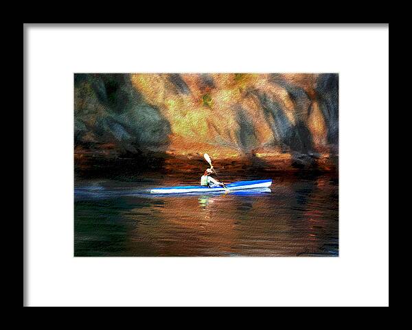 Kayak Framed Print featuring the photograph Kayak Rower by Dale Stillman