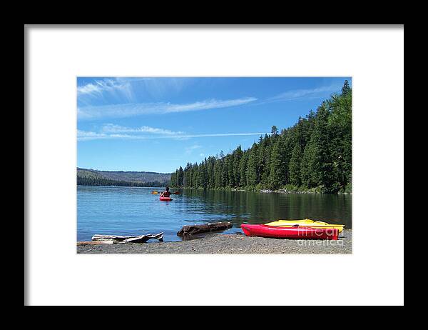 Suttle Lake Framed Print featuring the photograph Kayaking on Suttle Lake by Charles Robinson