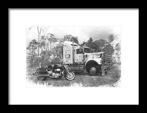 Kenworth Framed Print featuring the photograph Kenny and the Shadow by Keith Hawley