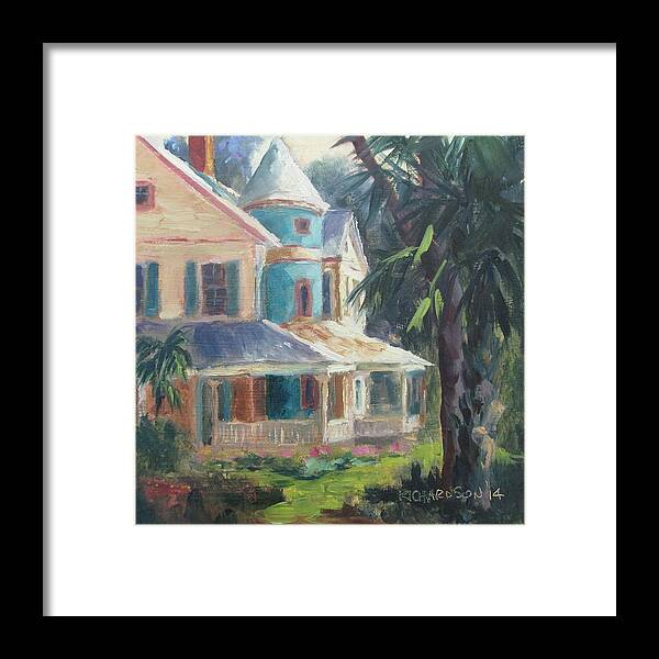  Lafayette Park Apalachicola Framed Print featuring the painting Key House by Susan Richardson