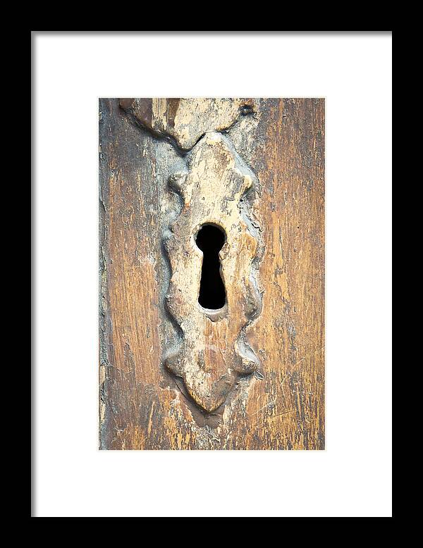Abstract Framed Print featuring the photograph Keyhole by Tom Gowanlock
