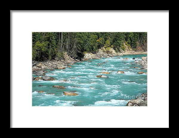 River Framed Print featuring the photograph Kicking Horse River by Bob and Nancy Kendrick