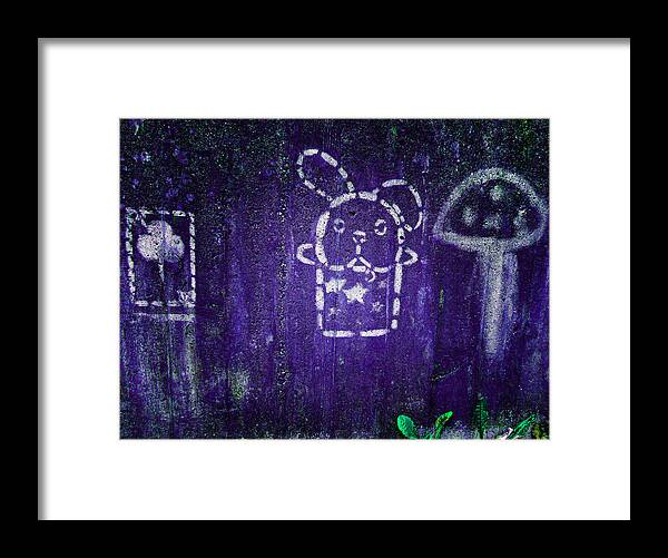 Graffiti Framed Print featuring the photograph Kids' Wall 2 by Laurie Tsemak