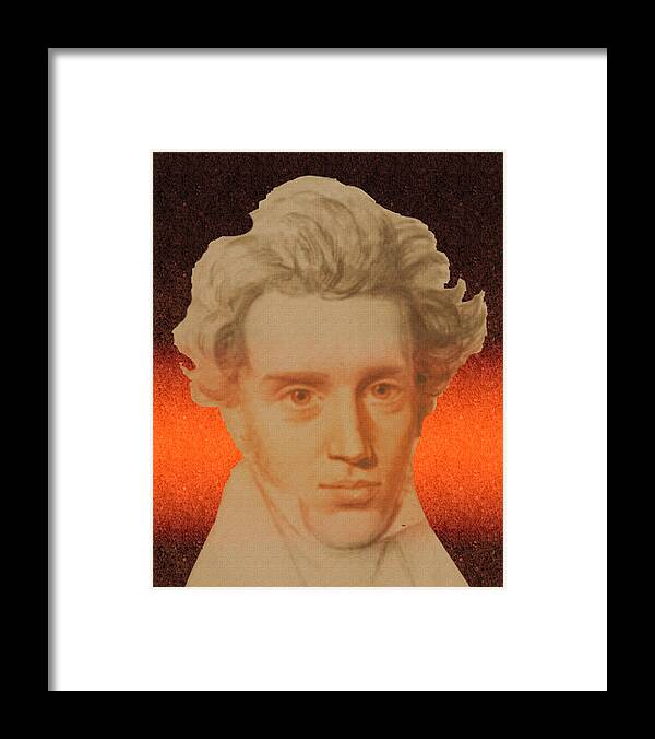 Soren Kierkegaard Framed Print featuring the digital art Kierkegaard by Asok Mukhopadhyay