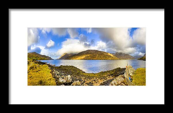 Galway Framed Print featuring the photograph Killary Fjord - Irish Panorama by Mark Tisdale