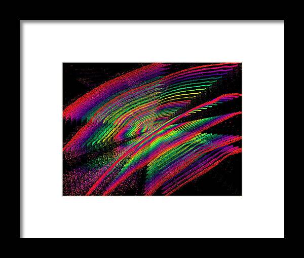 Abstract Framed Print featuring the digital art Kinetic Rainbow 43 by Tim Allen