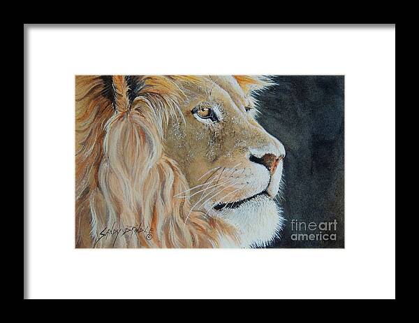 Watercolor Framed Print featuring the painting King of the Forest. Sold by Sandy Brindle