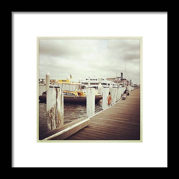 Landscape Framed Print featuring the photograph King Street Wharf by Jing Xia