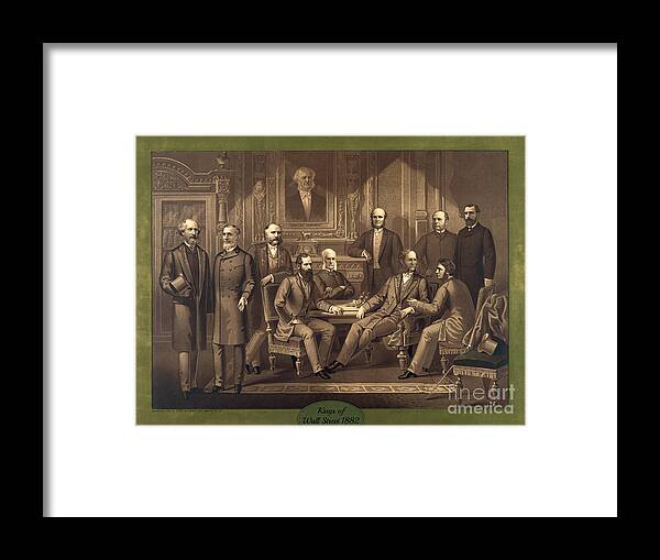 Kings Framed Print featuring the photograph Kings of Wall Street 1882 by Padre Art
