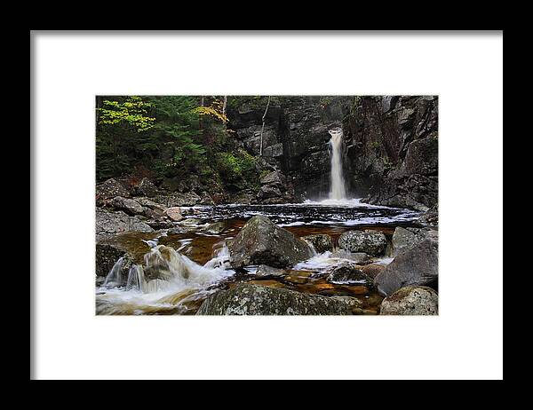 New Hampshire Waterfalls Framed Print featuring the photograph Kinsmans Falls by Mike Farslow