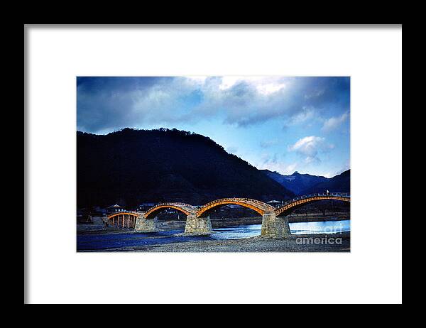 Kintai Bridge Framed Print featuring the photograph Kintai Bridge Japan by Wernher Krutein