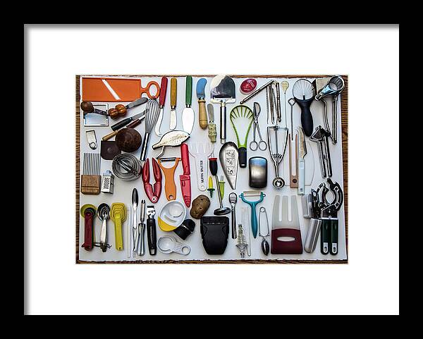 Transfer Print Framed Print featuring the photograph Kitchen Tools by Jill Clardy