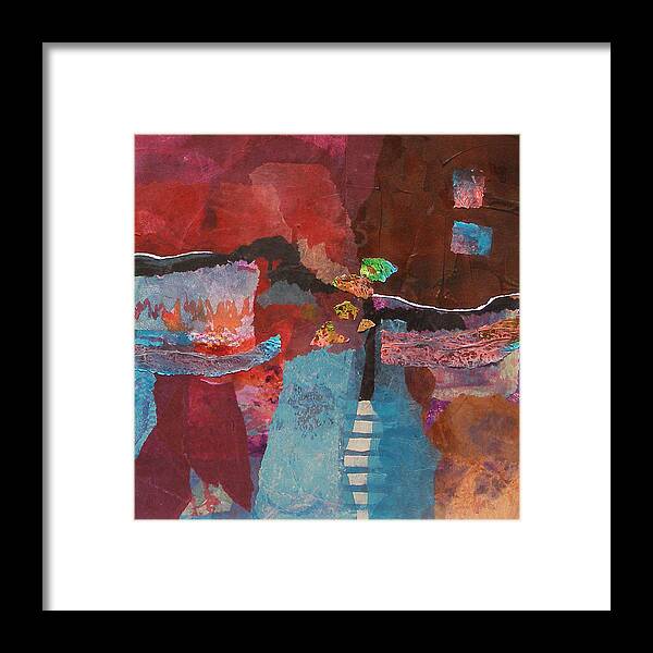 Collage Framed Print featuring the painting Kiva Magic by Mtnwoman Silver