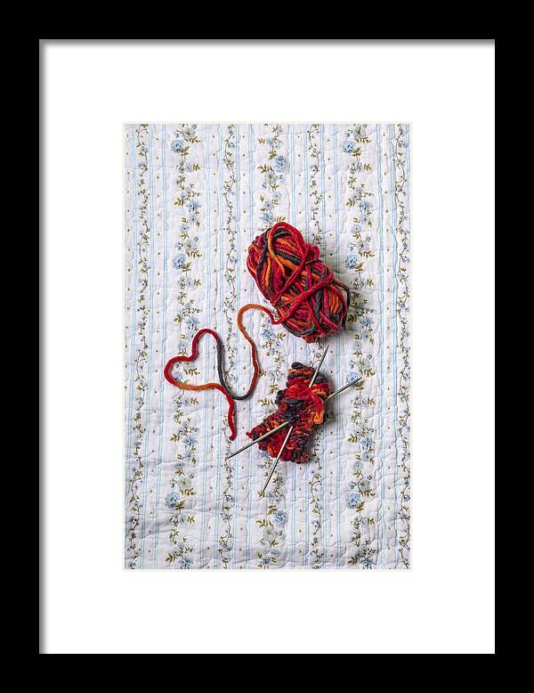 Wool Framed Print featuring the photograph Knitted With Love by Joana Kruse