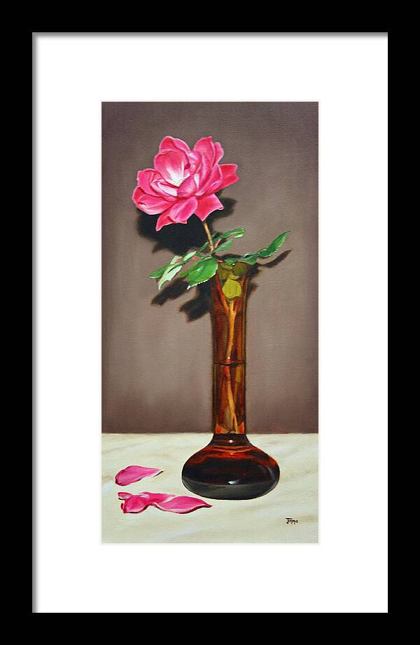 Rose Framed Print featuring the painting Knockout Rose by Jimmie Bartlett
