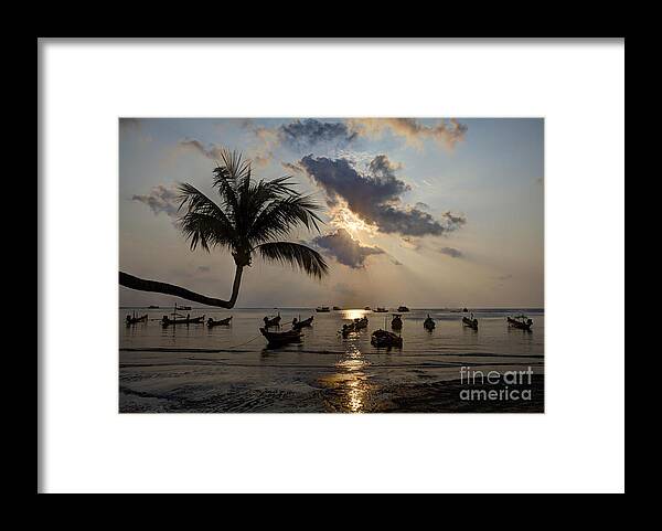 Landscape Framed Print featuring the photograph Koh Tao Sunset by Alex Dudley
