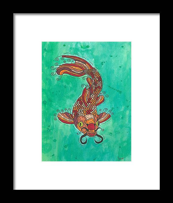 Koi Framed Print featuring the painting Koi Fish by Susie Weber