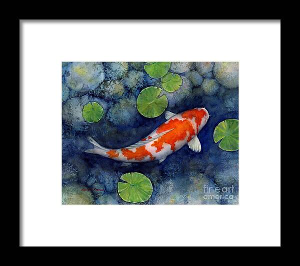 Koi Framed Print featuring the painting Koi Pond by Hailey E Herrera