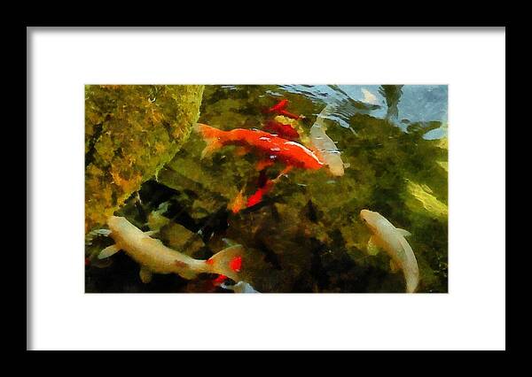 Pond Framed Print featuring the photograph Koi Pond by Michelle Calkins