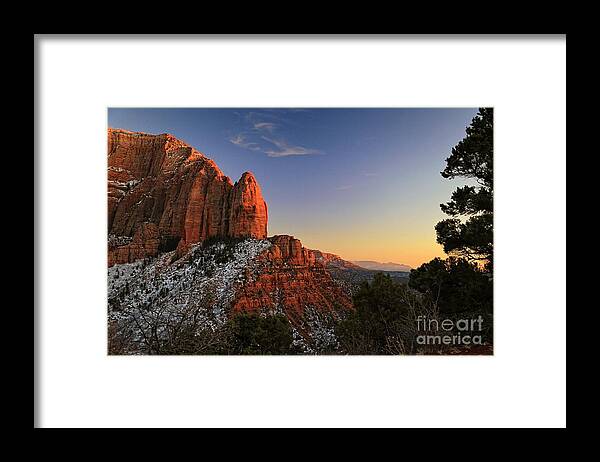 Zion National Park Framed Print featuring the photograph Kolob Sunset by Roxie Crouch