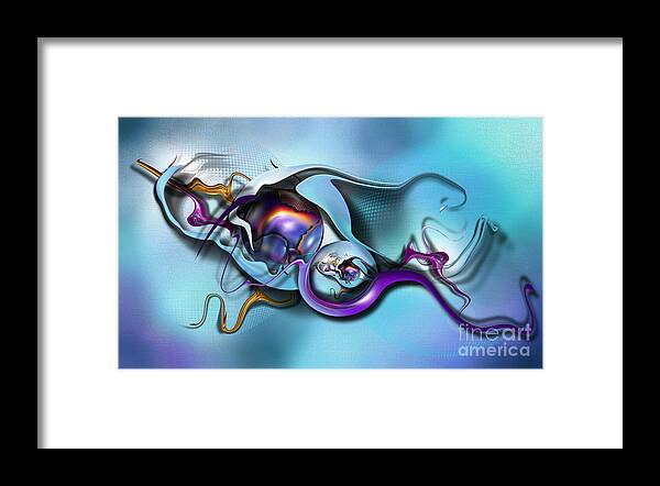 In The Abstract Framed Print featuring the digital art Komposition XIV by Franziskus Pfleghart