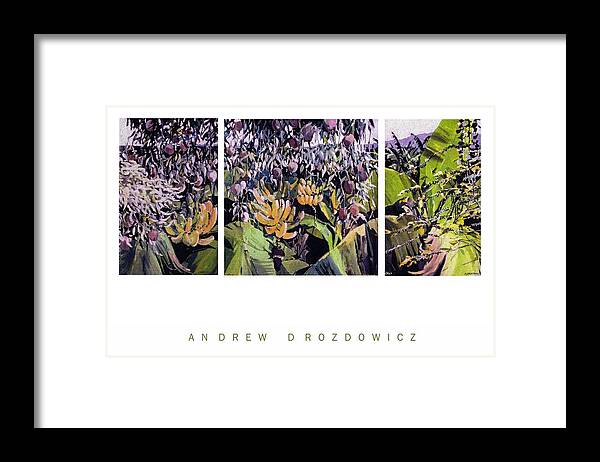 Hawaii Framed Print featuring the painting Kona Garden by Andrew Drozdowicz