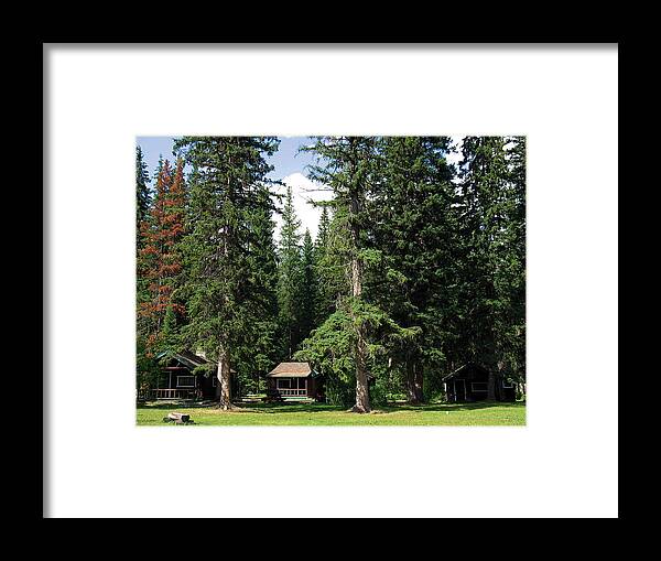 Landscape Framed Print featuring the photograph Kootenay Park Lodge Cabins by Gerry Bates