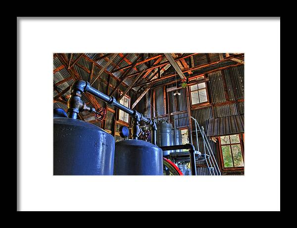 Steam Punk Framed Print featuring the photograph Koreshan State Park machine by Timothy Lowry